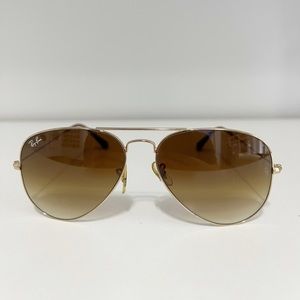 Ray-ban Aviators Brown and Gold 58mm